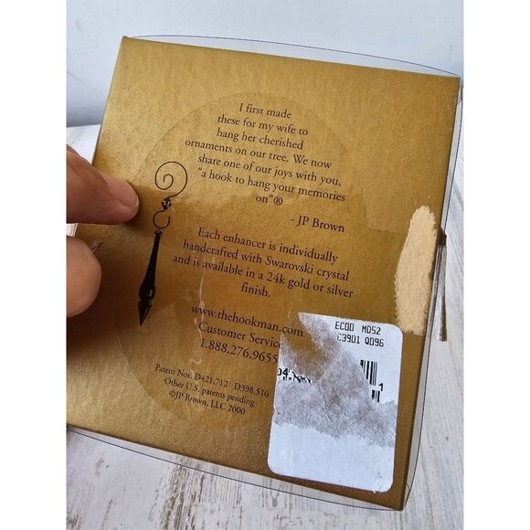 JP Brown Swarovski ornament hook enhancers set 24k gold finish - Picture 5 of 5